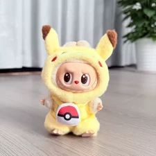 (No Dolls) For POP MART LABUBU V4 The Monsters Plush Doll Clothes Outfit Pikachu