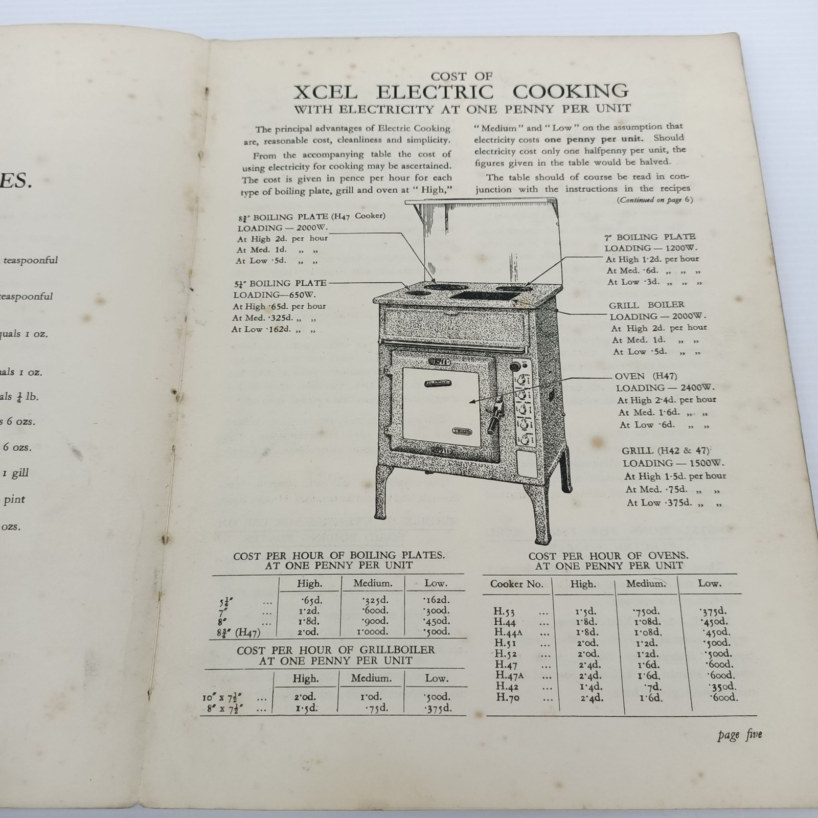 Xcel Cookery Book Elexcel Ltd Softcover Vintage c40/50 Illustrated Foxing & Wear image 10