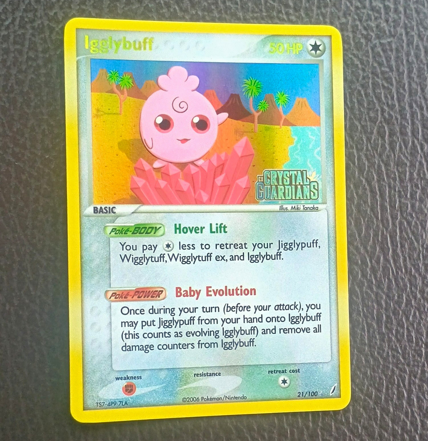 Pokemon TCG Igglybuff 21/100 EX Crystal Guardians Reverse Holo English
