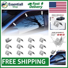 Compact Stainless Steel Wind Deflector Clips - 12PCS for G3, Sned, HEKO Cars