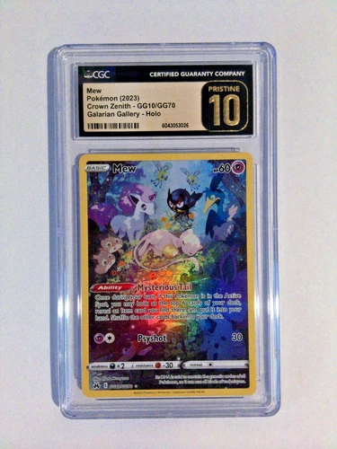 Pokemon Mew Crown Zenith GG10/GG70 CGC 10 Pristine