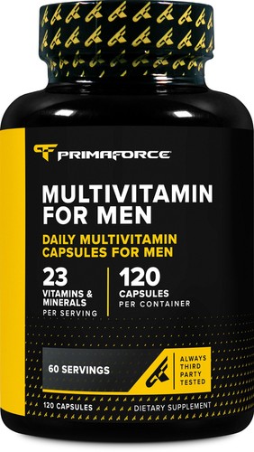 PrimaForce Multivitamin für Männer (120 Kapseln) - Nahrungsergänzungsmittel zur Gesundheit - Bild 1 von 5