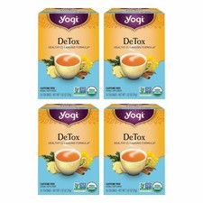 Yogi Tea DeTox Tea - 16 Tea Bags per Pack 4 Packs - Organic Detox Tea for Dige