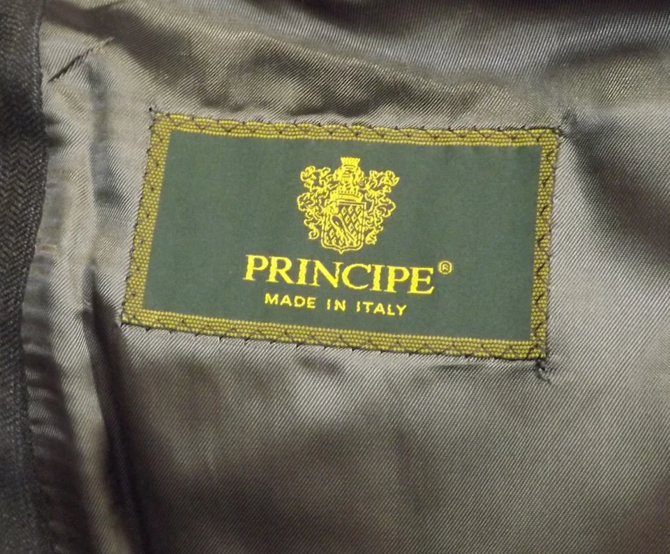 Principe Guabello Mens Suit 40R Gray Pinstripe Lanifico Wool 34x30 Pants Italy - Image 4 of 4