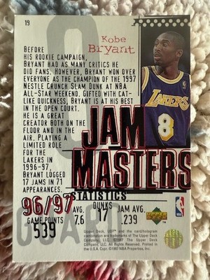 1997 Upper Deck UD3 Jam Masters Kobe Bryant - awesome card! | eBay