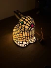 Vintage Tiffany Style Rabbit Lamp Shade Stained Glass Bunny Yellow White 25W