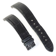 Cartier Santos Dumont Small 4242 Black Alligator Ladies 15.5mm-14mm Watch Strap