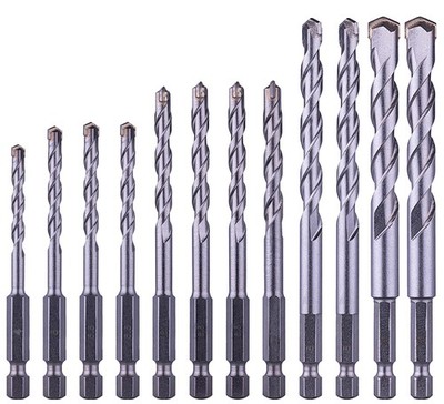 NordWolf 12-Piece Metric Masonry Drill Bit Set with 1/4'' Hex Shank, Carbide T...