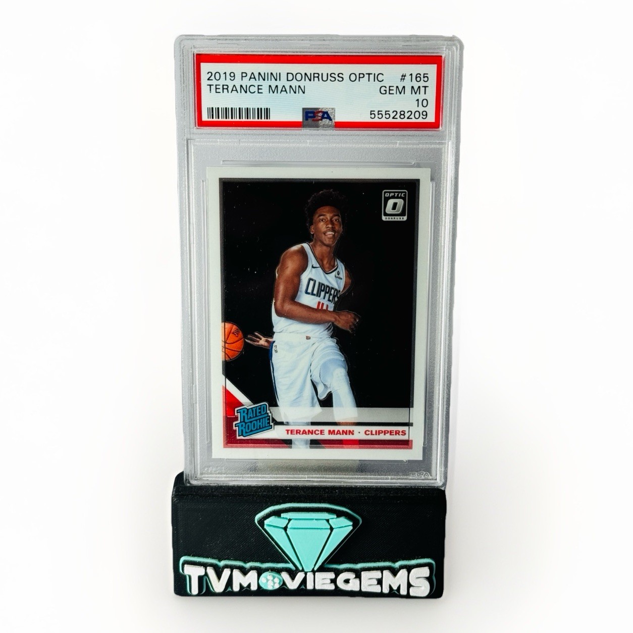 2019 PANINI DONRUSS OPTIC TERANCE MANN #165 RC PSA 10 ROOKIE CLIPPERS