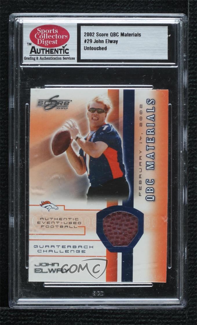 John Elway #29 2002 Score Football QBC Materials