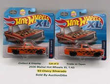 2025 Mattel Hot Wheels XL '83 Chevy Silverado 1:43   Lot of 2    VHTF