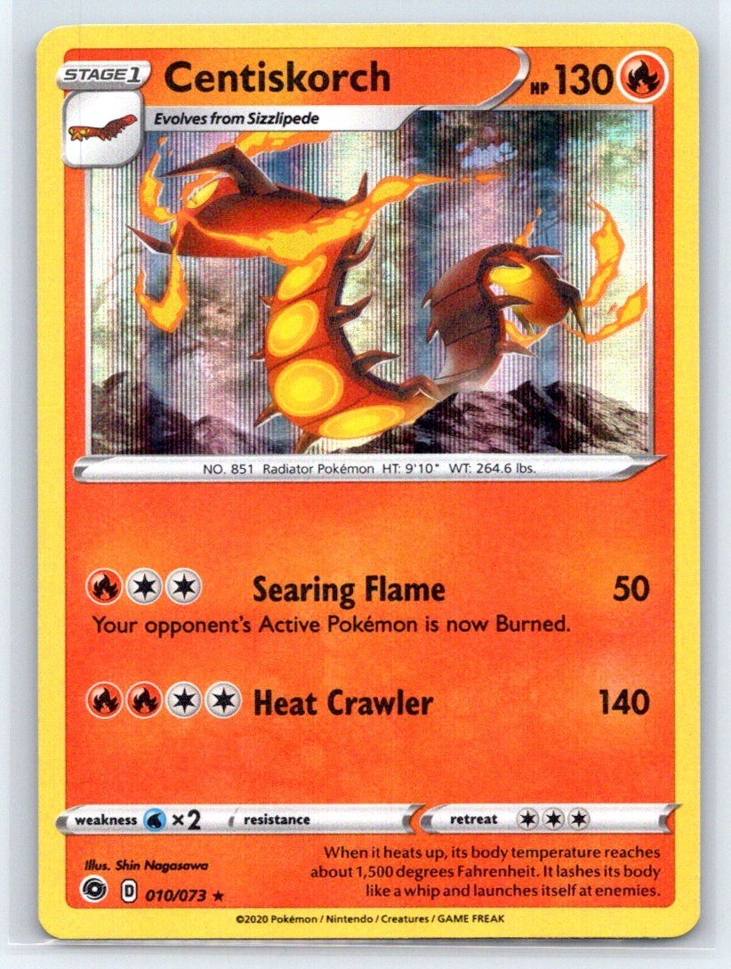 Champion's Path #10/73 Centiskorch Holo NM Pokemon