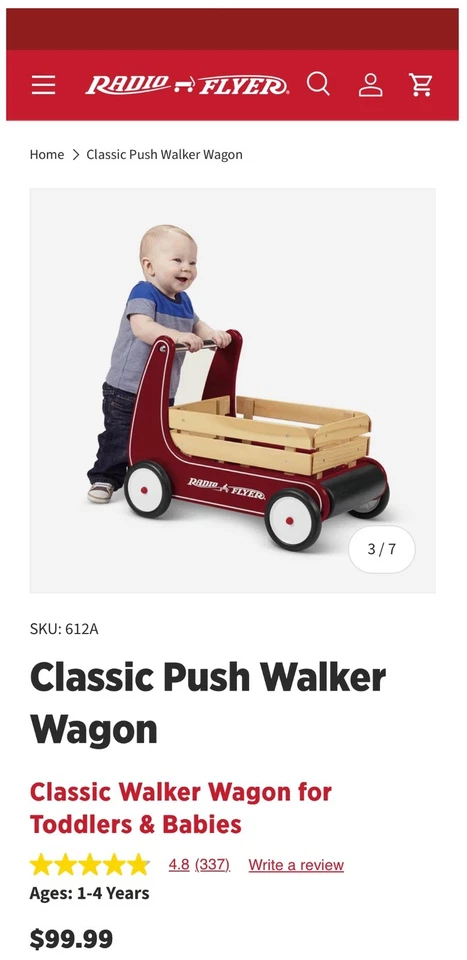 Radio Flyer 612 Classic Walker Wagon Foto 3 de 3