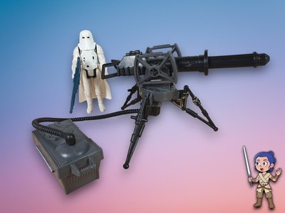  Tri Pod Laser Cannon & Stormtrooper STAR WARS von Kenner aus den 80er Jahren 