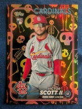 2024 Topps Update #US77 Victor Scott II Rookie Debut HOLIDAY Skeletons /50