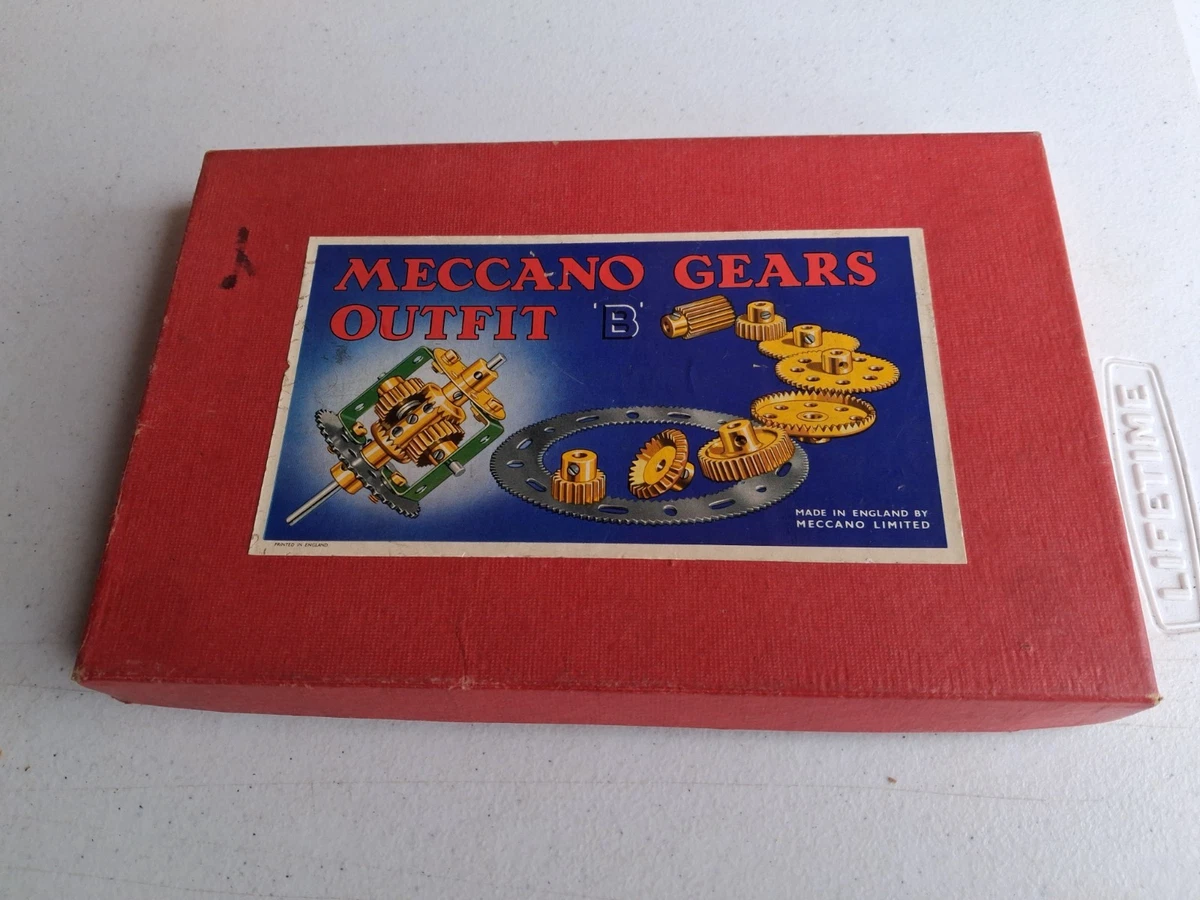 Coffret Meccano Antique 1915-1920 – Boîte Bois 4 Tiroirs, Set 6/7, Vintage