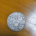 France 2 Francs 1943 État Français Travail Famille Patrie Aluminum KM#901 — photo 2