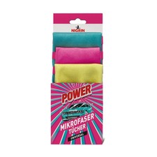 3x NIGRIN POWER Mikrofaser-Tücher-Set alle Oberflächen Auto Poliertuch Staub