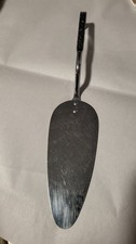 Cake Pie Server Embossed Hook Handle Chrome Vintage 10" Made In USA. 1K
