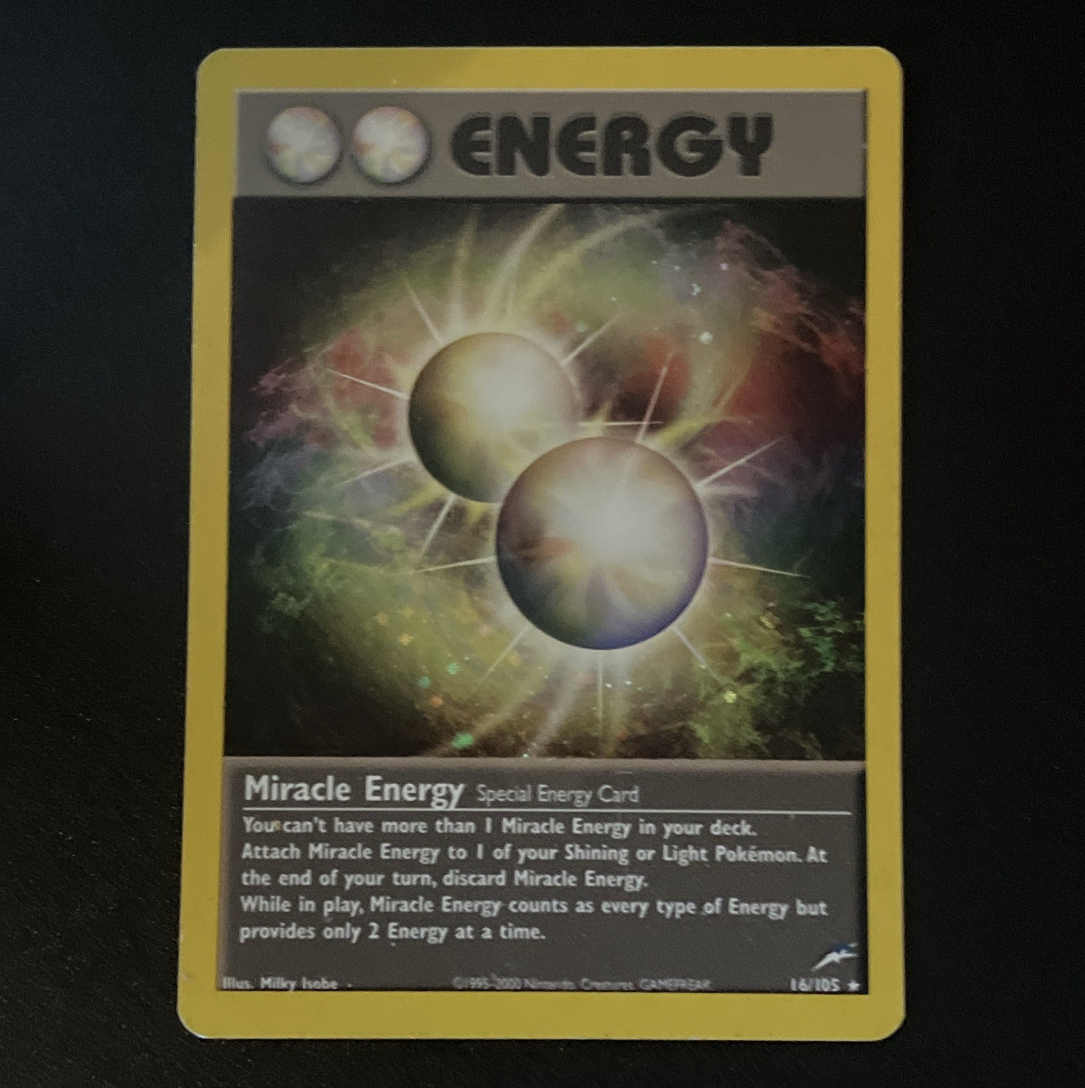 Miracle Energy 16/105 Neo Destiny Holo Rare English unlimited Pokemon LP