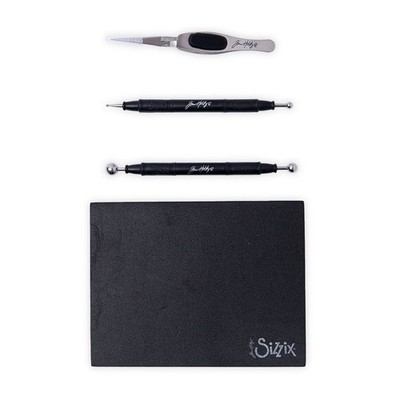 Sizzix Making Tool Shaping Kit (Schwarz) inspiriert von Tim Holtz