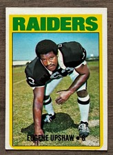 1972 Topps Football #186 Eugene Upshaw Rookie Card Oakland Raiders - NM