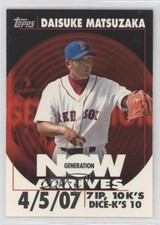 2007 Topps Generation Now Arrives Daisuke Matsuzaka #GNV36 0t2
