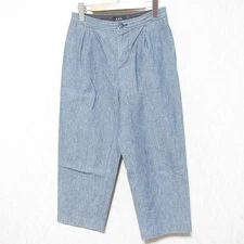 APC Cotton Linen Wide Pants, Size 36, Blue Women USED