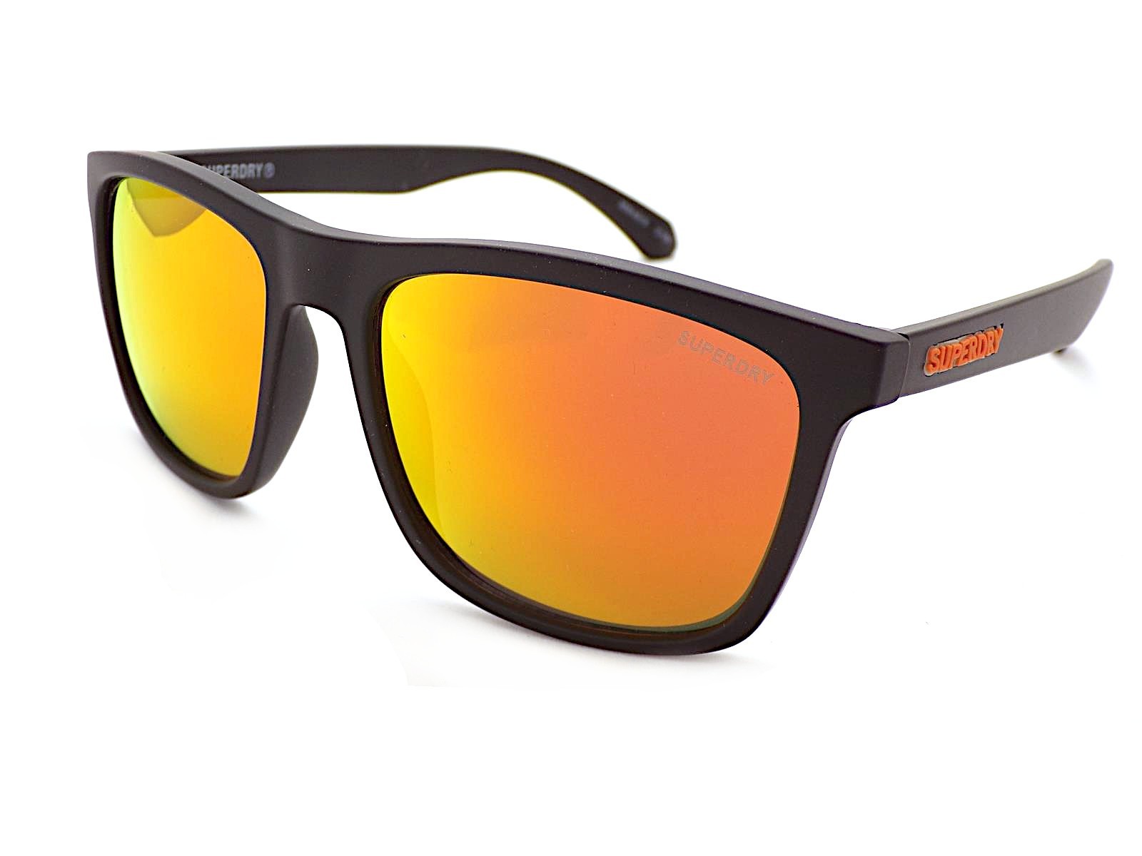 Superdry SDS 5015 Sunglasses Matte Black with Red Mirrored Lenses 104