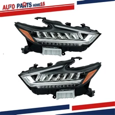 LED Headlights Assembly For Nissan Maxima 2019-2021 Chrome Headlamps LH+RH Side