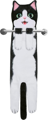 Daisyjoy Cat Funny Hand Towels for Bathroom Kitchen- Cute Decorative Kitten Deco