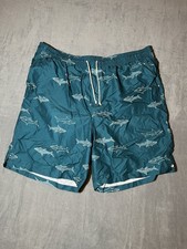 Old Navy Men s Size XXL Swim Trunks Swimsuit Shorts Blue Sharks