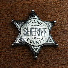 Western Sheriff Star Badge Metal Pin Wild West Collectible Decor