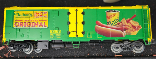 Lionel 6-58567 NLOE Nathan’s HotDogs refrigerador con lados de acero #83131 O nuevo Club Nathan | Condition: Used
