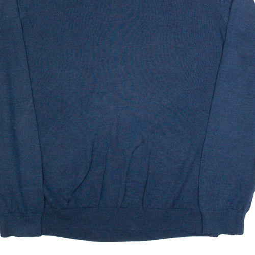 CALVIN KLEIN Mens Jumper Blue V-Neck Tight Knit Wool XL - Picture 5 of 6