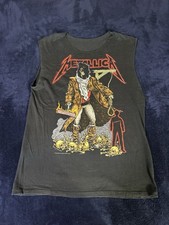 Metallica Unforgiven Vintage Cut Off Sleeve Shirt Large