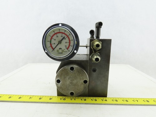 4 Port Hydraulic Manifold 3 Valve Section Pressure Reducing Flange