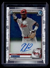 2020 Bowman Chrome #CPA-KSI Kendall Simmons Prospect Autographs
