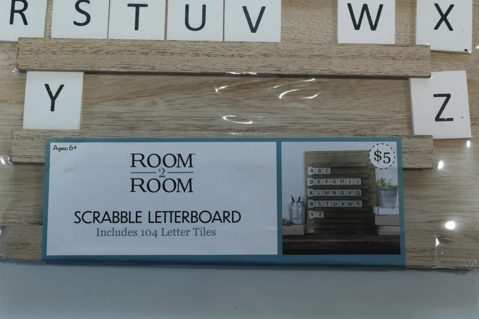 Tablero de cartas Scrabble tablero de mensajes dormitorio hogar familia amigos tablero y azulejos Foto 3 de 4