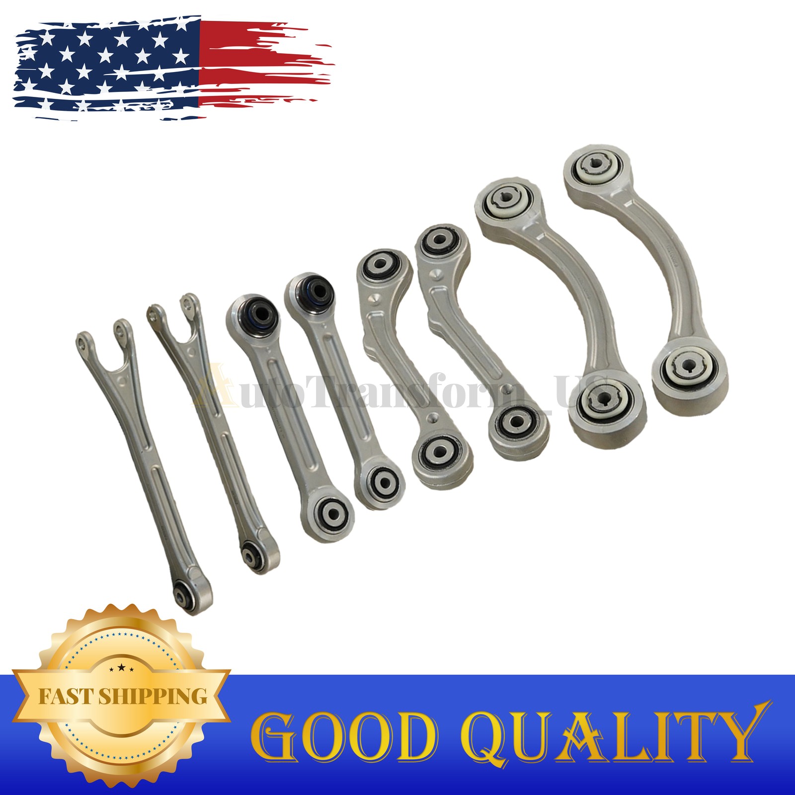 8PCS Fits Maserati Ghibli Quattroporte 14-16 Rear Suspension Control Arm Set US