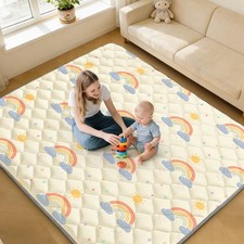 79"x71" Baby Play Mat - Extra Thicker Soft Floor Crawling Mat - Non-Slip Fo...
