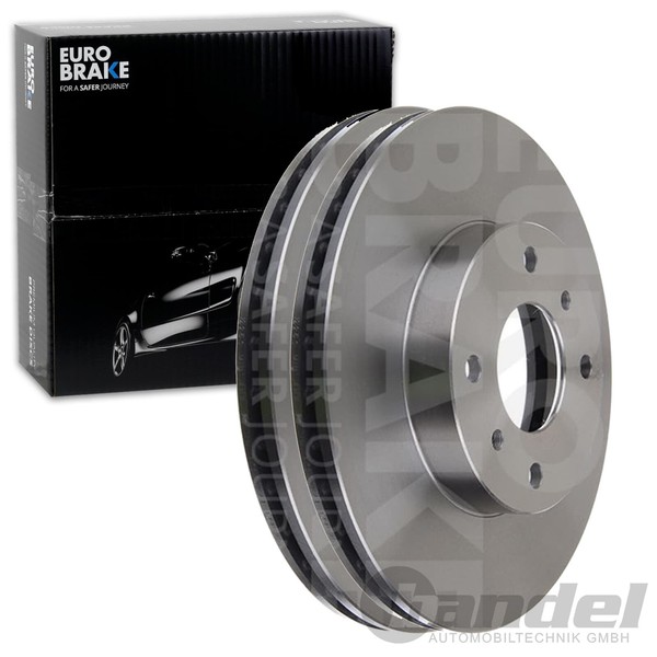 2X Eurobrake Bremsscheiben 280Mm BelÜFtet Vorne Passend FÜR Nissan 200SX Almera-image