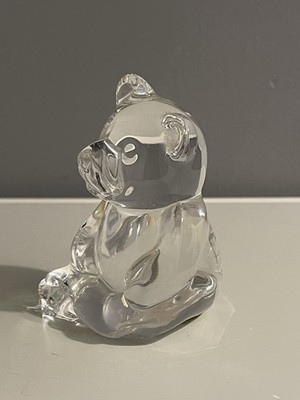 Vintage Glas Bär Prinzessin Haus Figur Germany Kristall Au Plomb Briefbeschwerer 