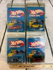 1984 Mattel Hot Wheels Crack-Ups Die Cast Cars w/Cases Vtg RARE HTF Lot of 4 NEW