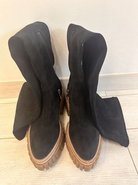 Women Stella McCartney Over-the-knee Black Suede