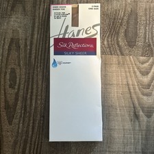 Hanes Silk Reflections Silky Sheer Knee Highs, Sheer Toe, 2-Pairs