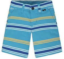Hurley Boys Walk Shorts Chlorine Blue Striped Boardshorts Size 20 Regular Fit