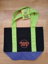 Trader Joe  s Trick or Treat Mini Canvas Tote Bags - Multi Color