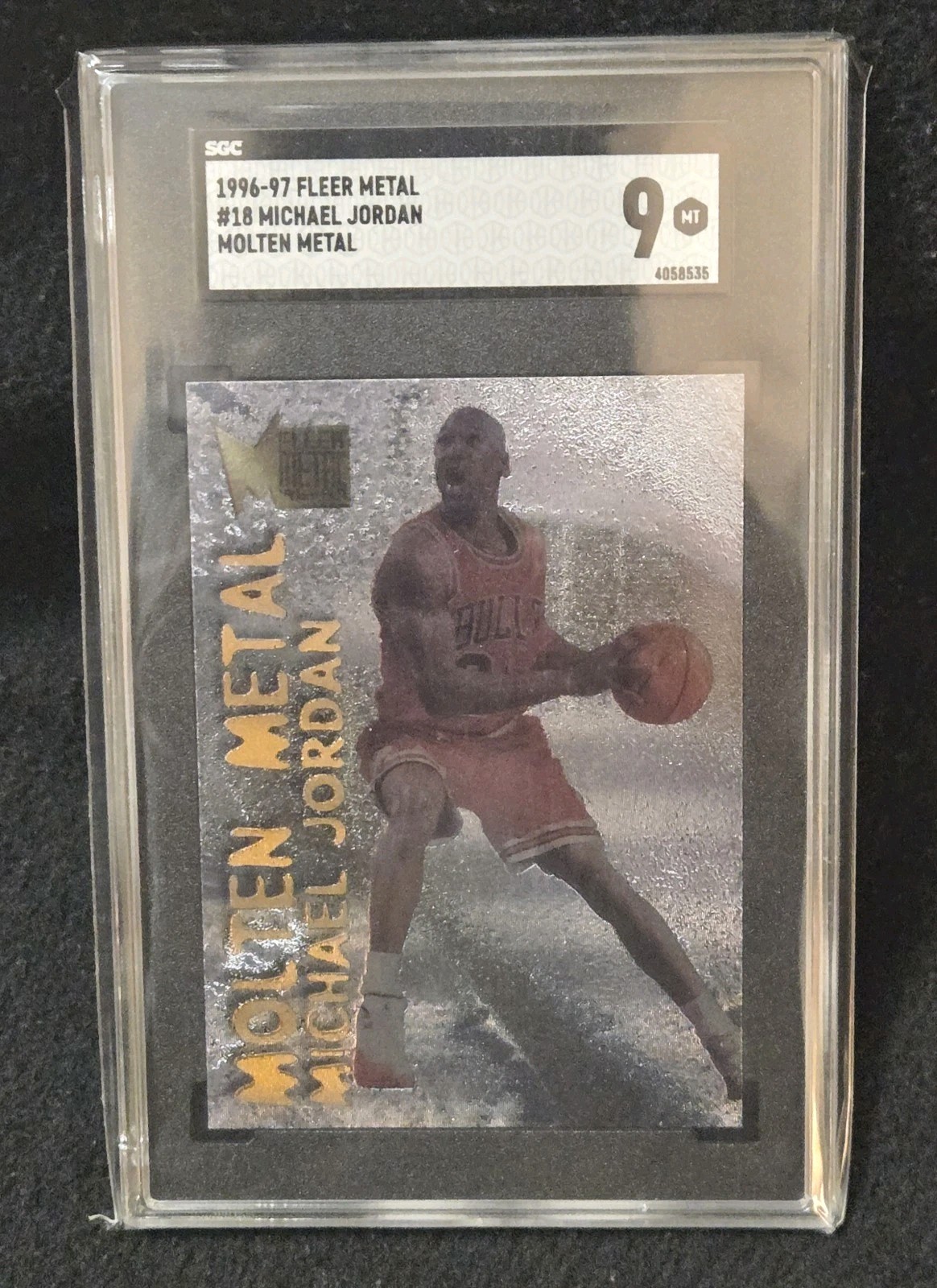 1996-97 Fleer Metal #18 Michael Jordan Molten Metal SGC 9 Mint Rare SP