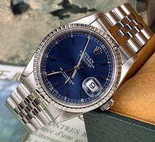 Rolex Datejust | 16220 | Blue Baton | 1993 | Uk Box & Papers | Blue Batton Dial